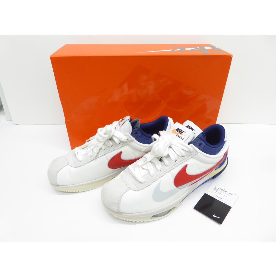 NIKE sacai × Nike Zoom Cortez White and University Red DQ0581-100 
