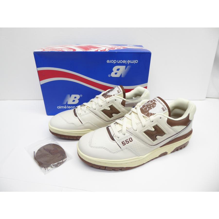 New Balance 未使用 × Aime' Leon Dore BB550 AB1 White Brown