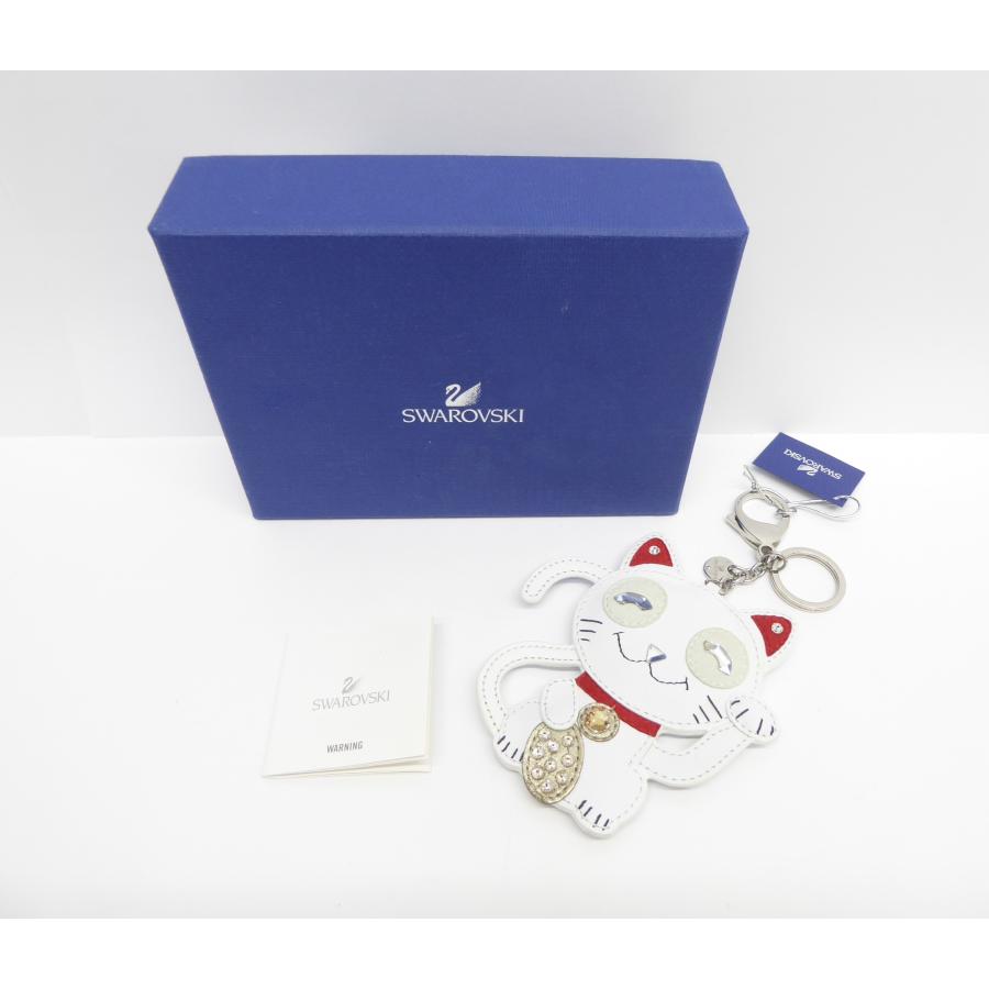 SWAROVSKI スワロフスキー 招き猫チャーム キーホルダー SWAROVSKI スワロフスキー 招き猫チャーム キーホルダー