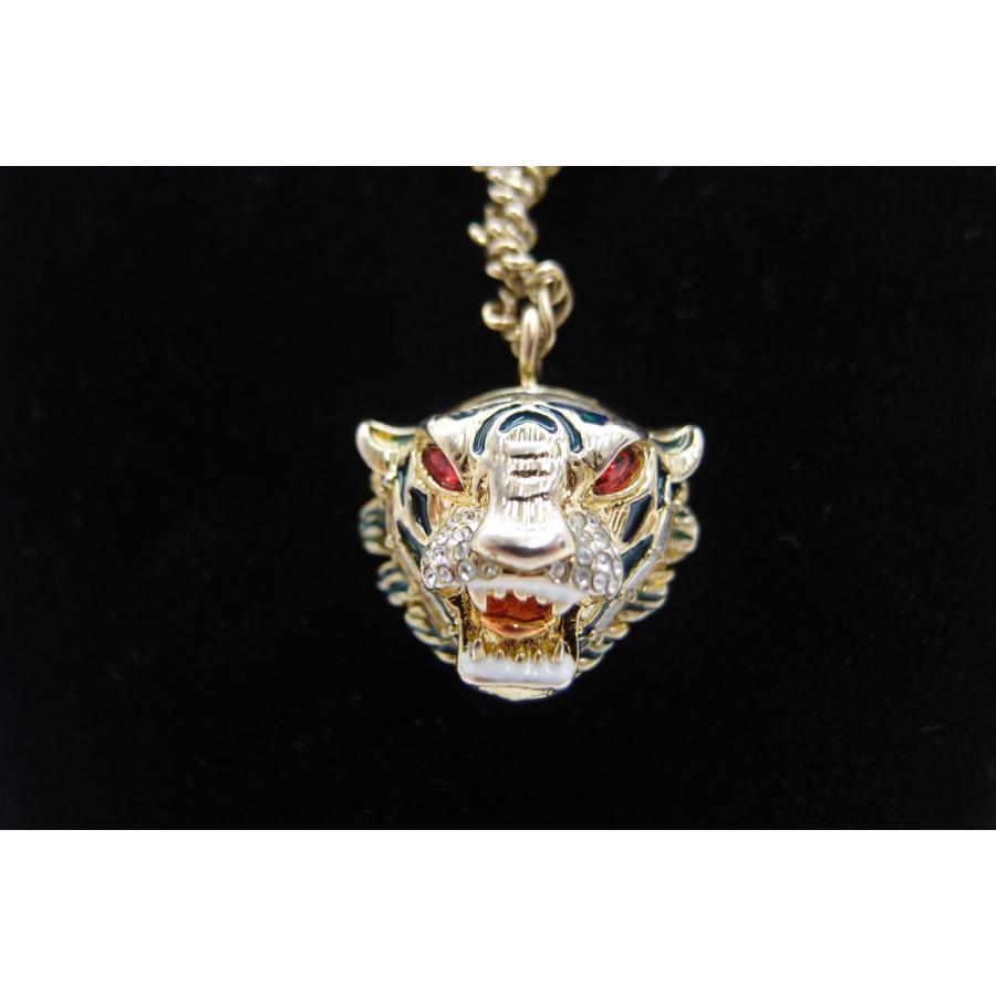 GUCCI グッチ タイガーヘッド ネックレス 中古 △WP1362
