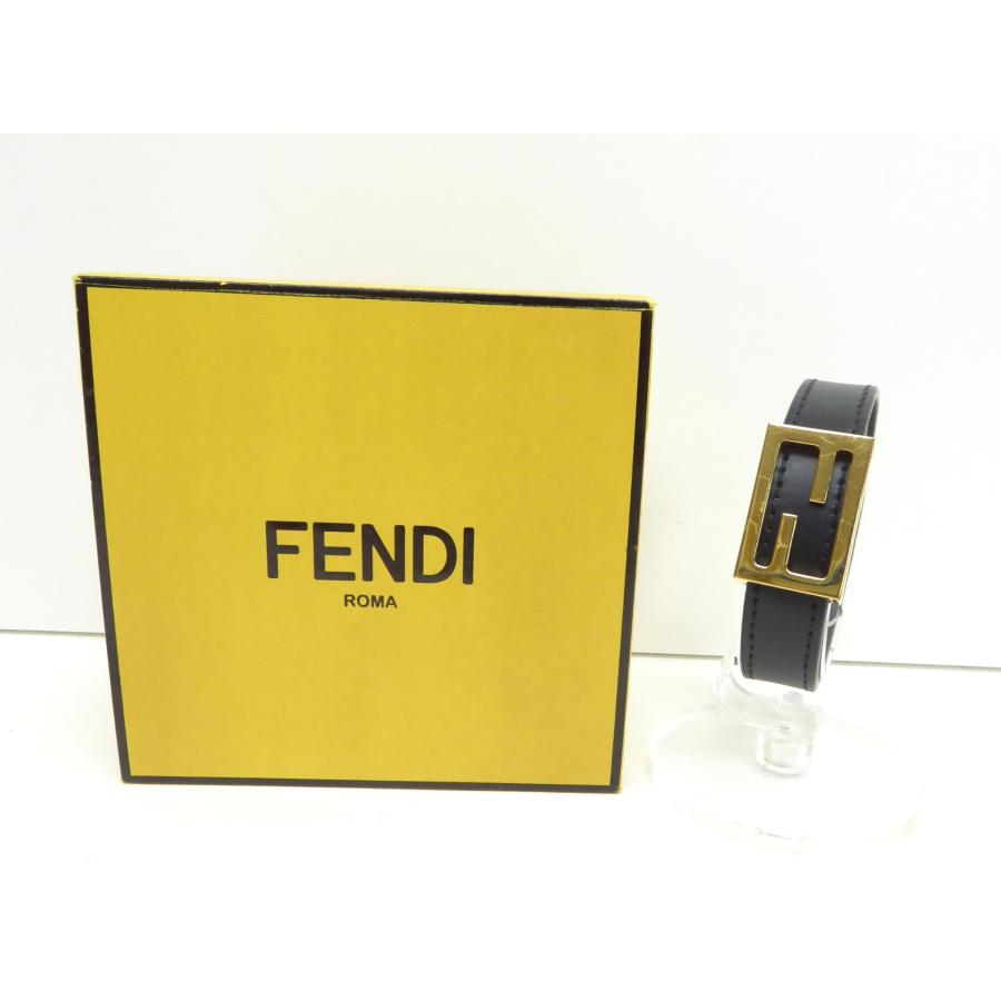 FENDI（フェンディ） レザーブレスレット size:S 腕周り17.5cm~19cm