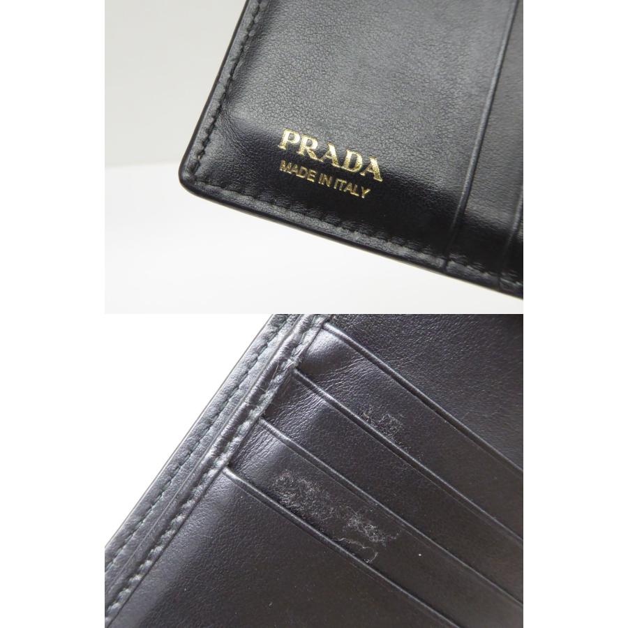 美品✨　PRADA プラダ　二つ折り財布　サフィアーノトライアングル　付属品完備 プラダ 二つ折り財布 財布 レディース サフィアーノ