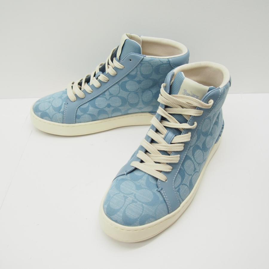 COACH コーチ シグネチャー ハイカットスニーカー SIZE:26cm