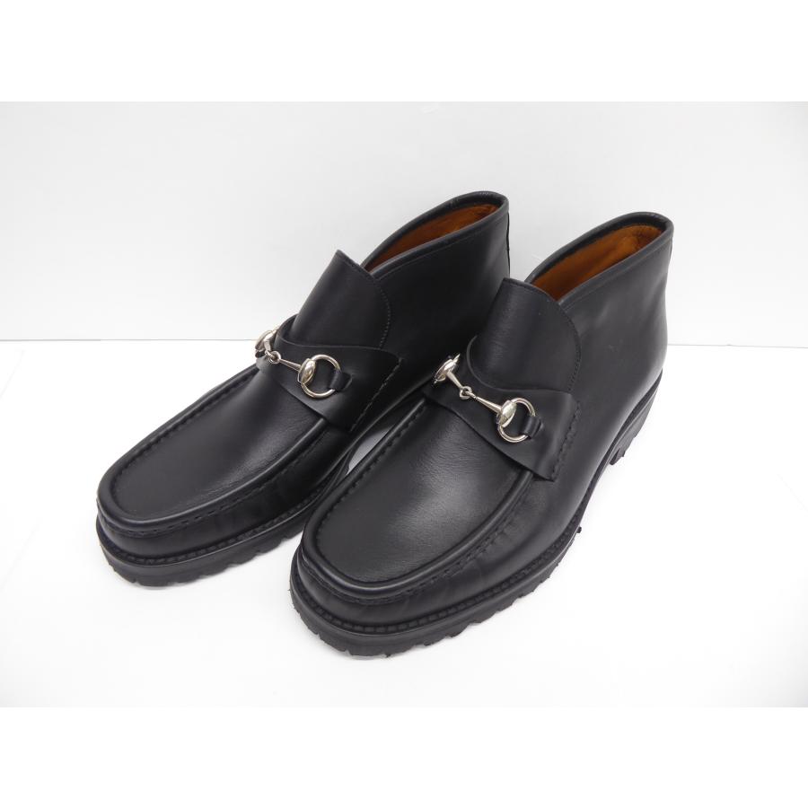 GUCCI グッチ ホースビット レザーブーツ SIZE:42 1/2 約27.5cm 靴 