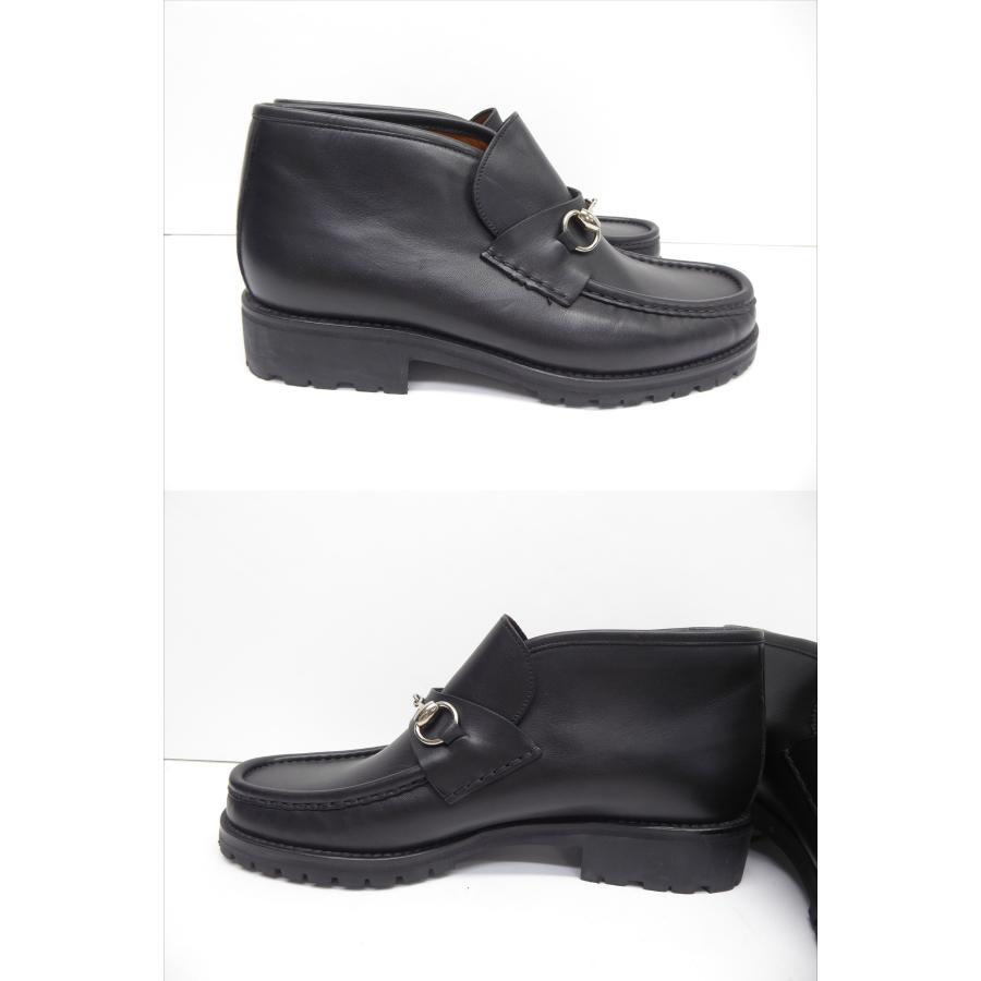 GUCCI グッチ ホースビット レザーブーツ SIZE:42 1/2 約27.5cm 靴 