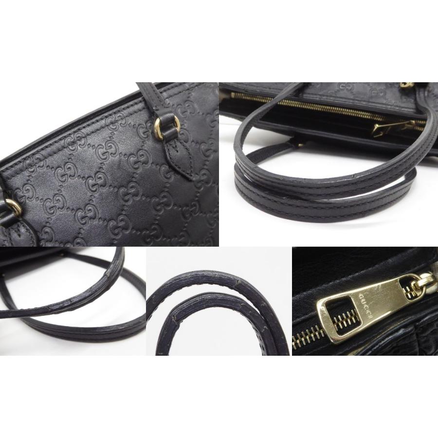 GUCCI グッチ シマ ミニトートバッグ チャーム付 鞄 △WP1873｜thrift-webshop｜07