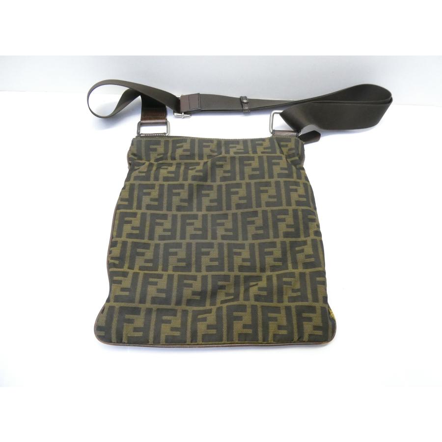 FENDI◇フェンディ/ズッカ柄/ショルダーバッグ/キャンバス/BRW FENDI