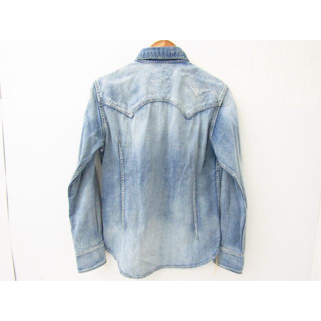 TMT CRUSH DENIM SHIRT クラッシュデニムシャツ 長袖 リペア加工 TMT CRUSH DENIM SHIRT クラッシュデニムシャツ 長袖 リペア加工