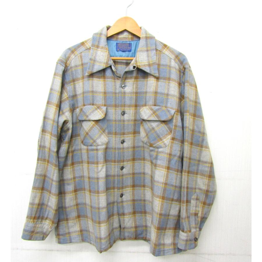 美品 希少 快*様 70s ボードシャツ ウールシャツ 70S PENDLTON PENDLETON（ペンドルトン） チェック ボードシャツ ウール Pendleton トップス
