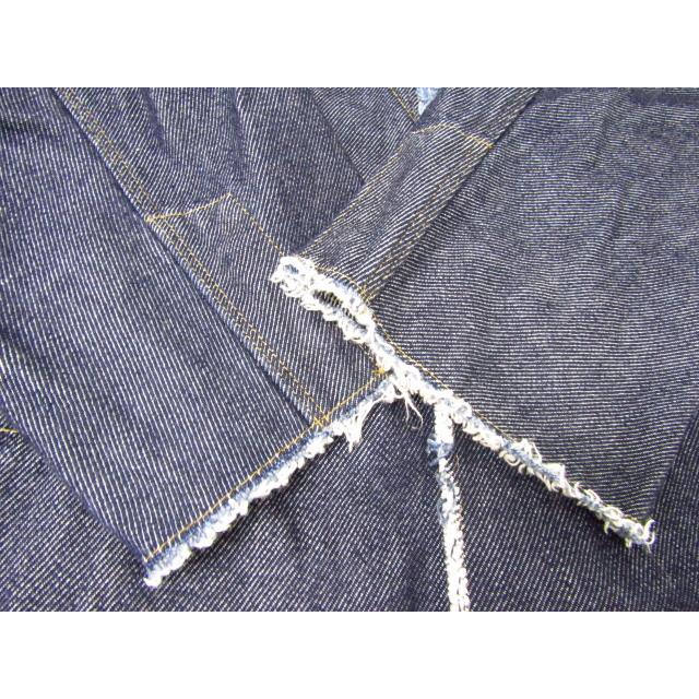 YOKE カットオフノーカラーデニムテーラードジャケット 美品　ダメージ加工 de0687d94acf18badb4a7df4e9e06f