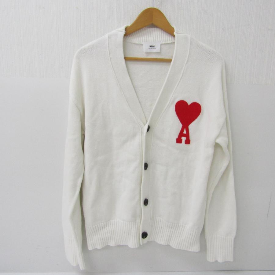AMI Paris アミパリス ニット カーディガン ハートロゴ Mサイズ  