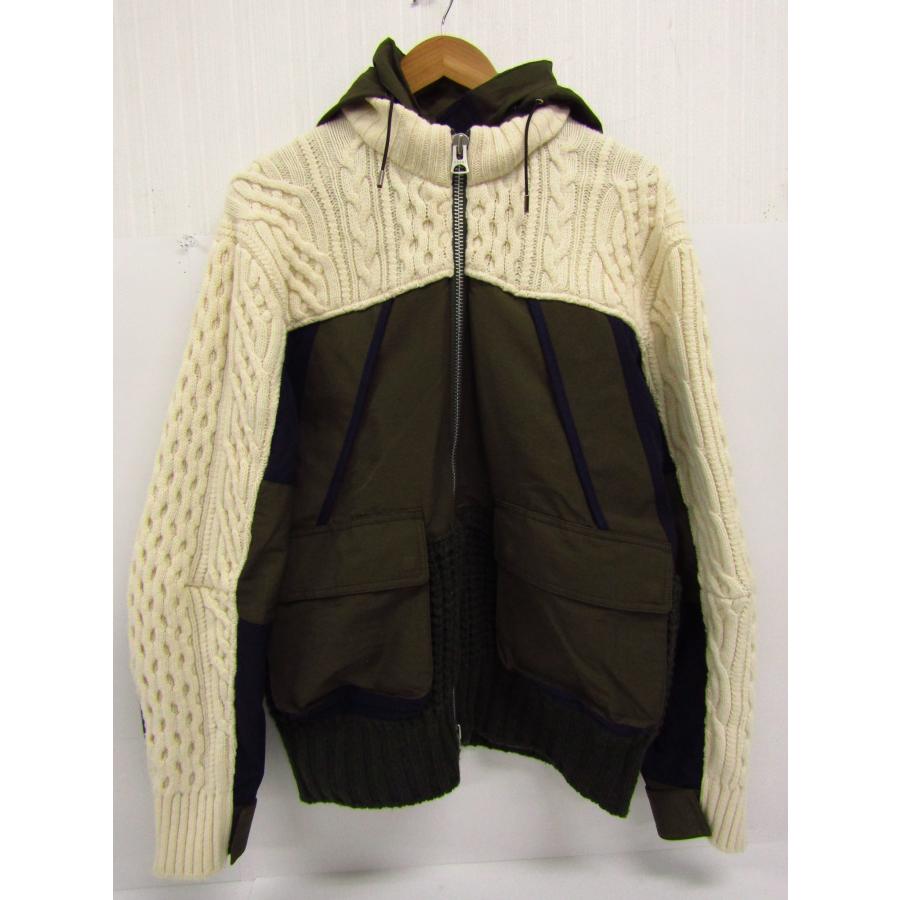 sacai ニットドッキングブルゾン Sacai(サカイ) 16AW Quilt Knit Wool
