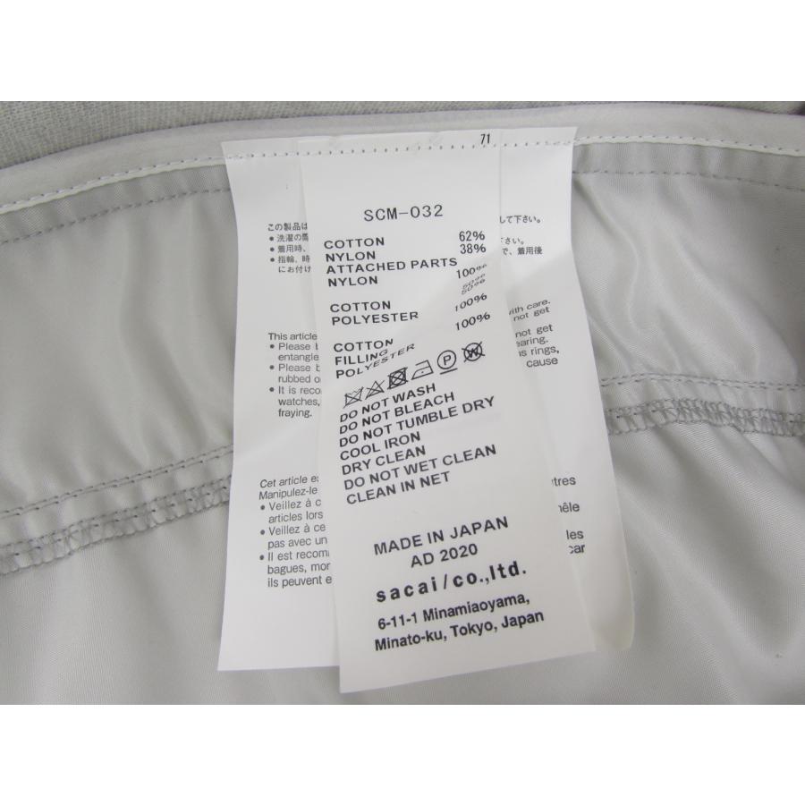 sacai サカイ Sponge Sweat MA-1 Pullover 再構築 ドッキング sacai サカイ Sponge Sweat MA-1 Pullover 再構築 ドッキング