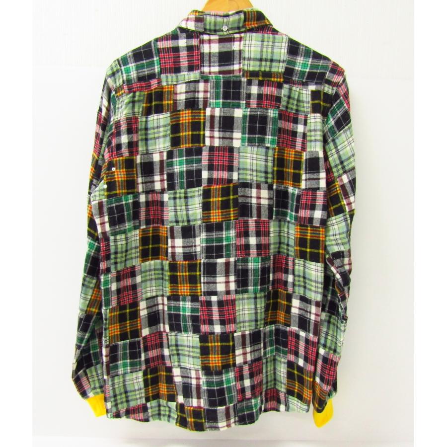 SOPHNET. ソフネット / PATH WORK FLANNEL CHEK RIBBED B.D SHRT パッチワーク ネルシャツ SIZE:L メンズ ≡FG7120｜thrift-webshop｜02