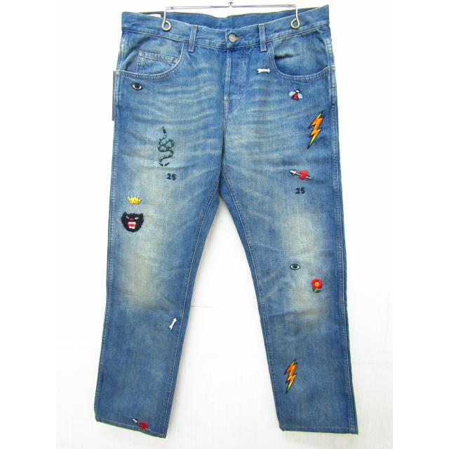 GUCCI グッチ Symbols Tapered Denim Pant シンボルテーパード デニム