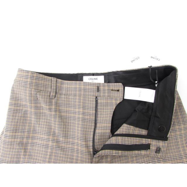CELINE セリーヌ チェック スラックス パンツ SIZE:40 ☆FG6205 CELINE セリーヌ チェック スラックス パンツ SIZE:40 ☆FG6205