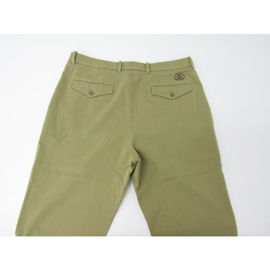 GUCCI グッチ / GGロゴパッチ スラックス チノ パンツ 639398 GUCCI グッチ / GGロゴパッチ スラックス チノ パンツ 639398