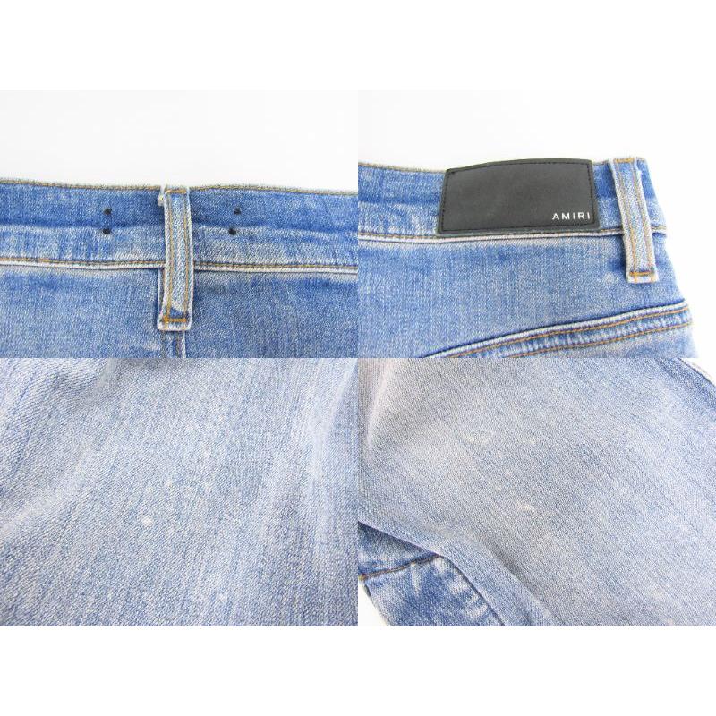 AMIRI アミリ 裾スナップ フレア デニムパンツ ダメージ加工 AMIRI アミリ 裾スナップ フレア デニムパンツ ダメージ加工