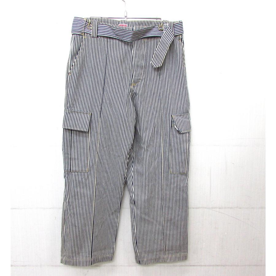 old kenzo paris /ストライプパンツ 3 ケンゾー KENZO（ケンゾー） ストライプ カーゴパンツ ヒッコリー ボトム