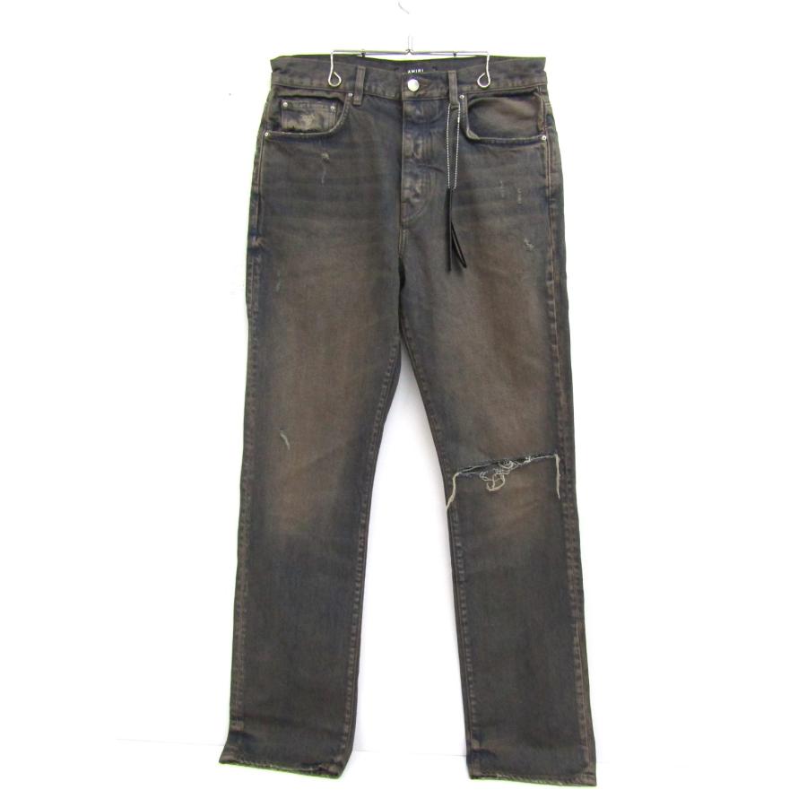 デニム+ジーンズ 30 AMIRI MA BAR POCKET STRAIGHT BLACK OD AMIRI（アミリ） MA Bar Pocket Straight Jean ストレートジーンス
