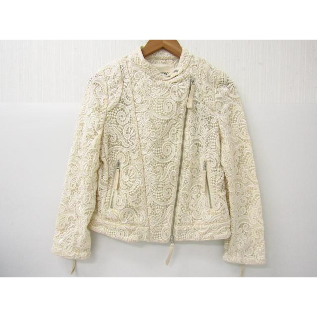 INGEBORG インゲボルグ 総レース ライダースジャケット SIZE:9♪FL534  