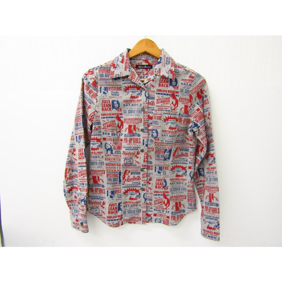 HYSTERIC GLAMOUR ヒステリック グラマー 総柄 長袖 シャツ SIZE:FREE 