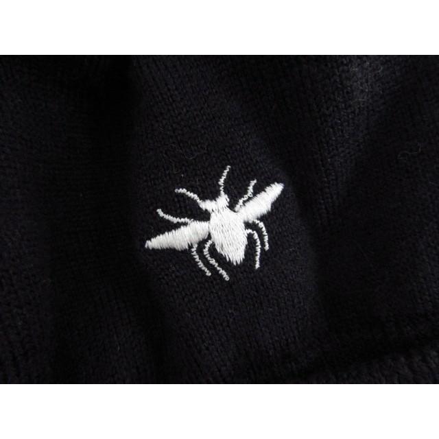 Dior HOMME ディオール オム Bee 刺繍 ニット帽♪CA540 Dior HOMME ディオール オム Bee 刺繍 ニット帽♪CA540