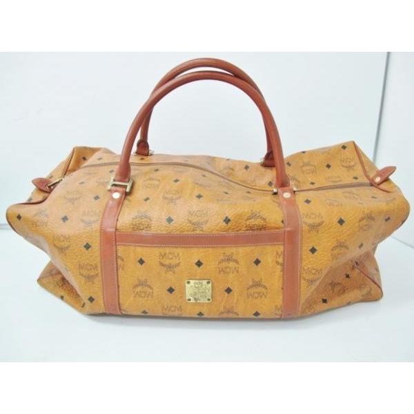 MCM ボストンバッグ キャメル/茶 メンズカバン♪BG956【中古】｜thrift-webshop