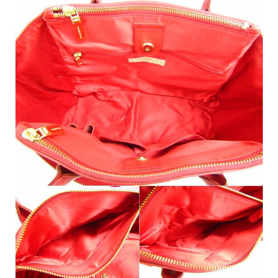 サマンサタバサ　ハンドバッグ　黒＆赤 セール】 サークル金具デザイン レザースクエアバッグ 小サイズ