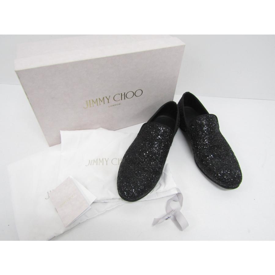 JIMMY CHOO（ジミーチュウ） グリッター シューズ ローファー 
