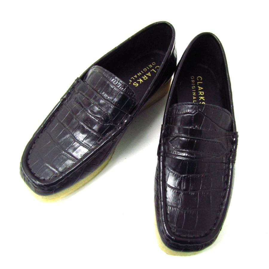 Clarks（クラークス） WallabeeLoafer Black Croc ワラビーローファー 