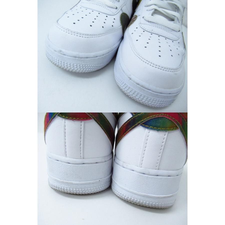 NIKE AIR FORCE 1 07 LV8 ナイキ エアフォース スニーカー 靴 ホワイト マルチカラー 虹色 レインボー CK7214-101 SIZE:27.5cm ▼SH4877｜thrift-webshop｜07