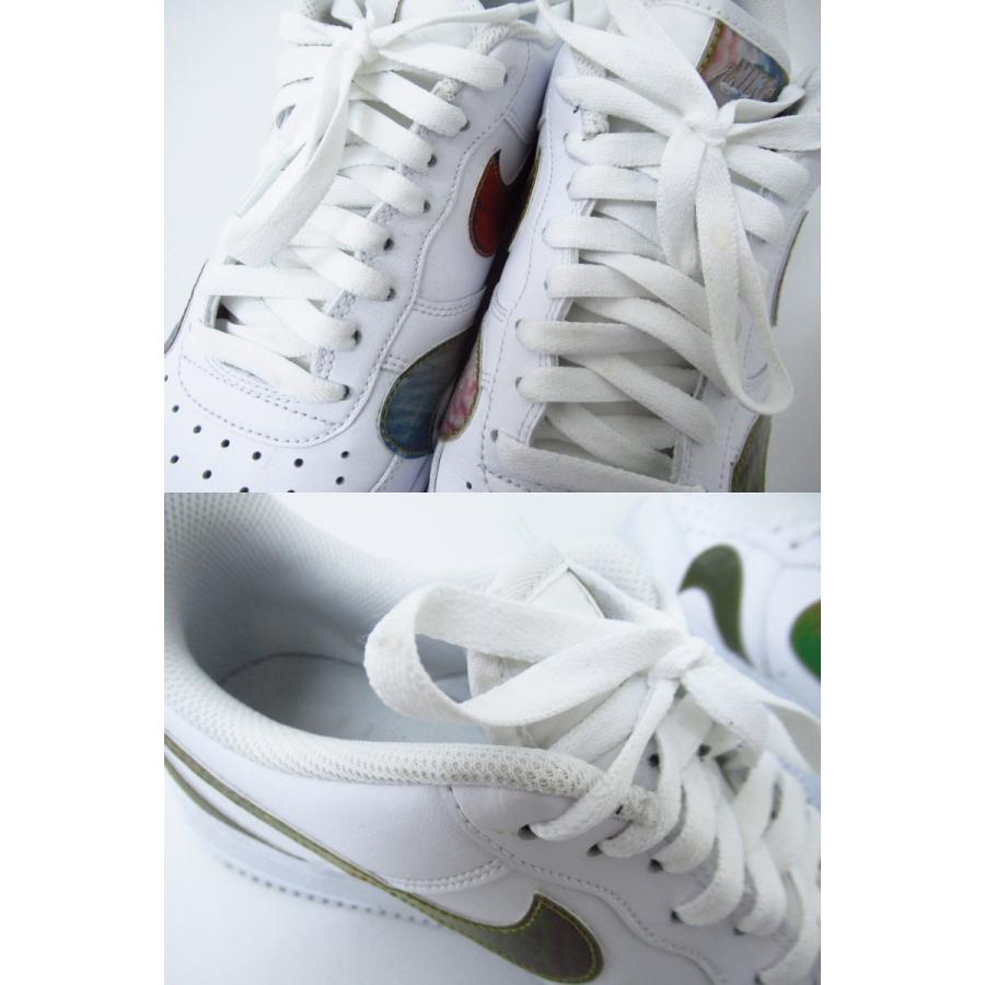 NIKE AIR FORCE 1 07 LV8 ナイキ エアフォース スニーカー 靴 ホワイト マルチカラー 虹色 レインボー CK7214-101 SIZE:27.5cm ▼SH4877｜thrift-webshop｜08