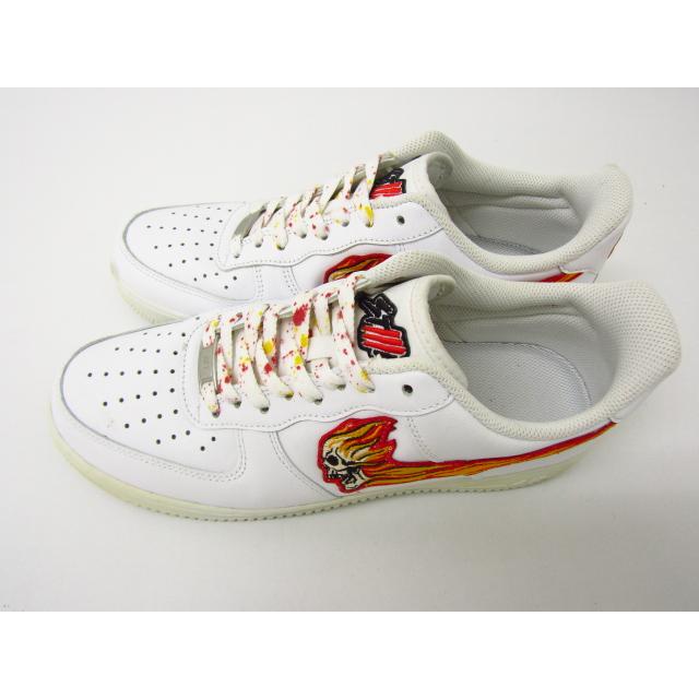 NIKE BURNING SKULL AIR FORCE 1 1WHITE CUSTOM SNEAKE SIZE:27.5cm スニーカー 靴 ナイキ ⊥SH6744｜thrift-webshop｜03