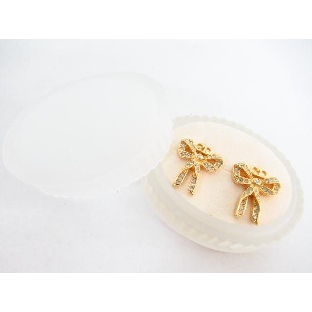 Dior ディオール ヴィンテージ リボン イヤリング ▽AC18604 : n-151  