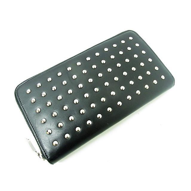 Saint Laurent サンローラン スタッズ ラウンドファスナー 長財布 黒 ブラック Ac N 153 Ac 03 スリフト 通販 Yahoo ショッピング