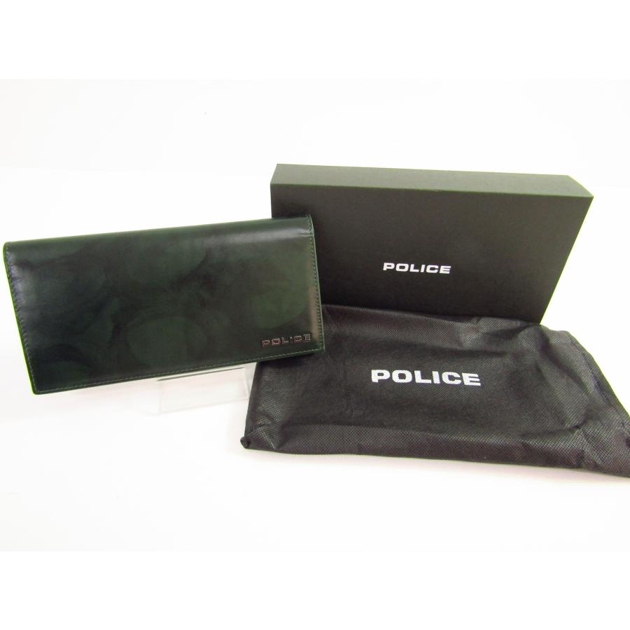 POLICE（ポリス） 未使用 2つ折り長財布 PA-70503-30 ディープグリーン 