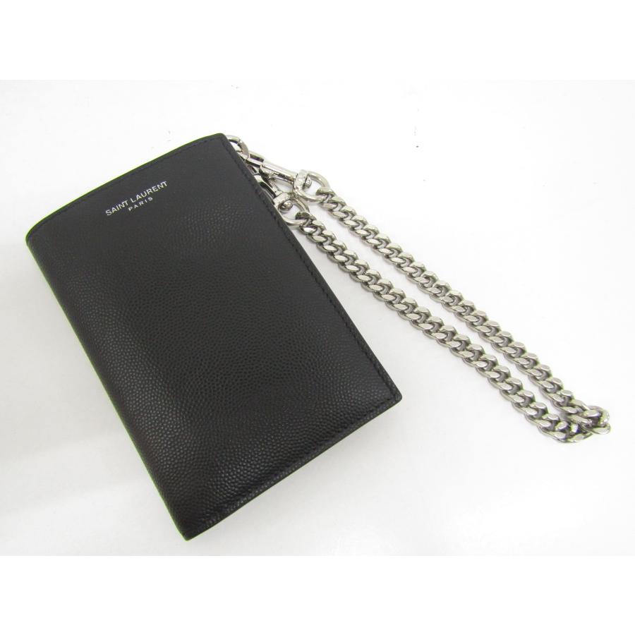 SAINT LAURENT サンローラン 二つ折り 財布 チェーン ウォレット