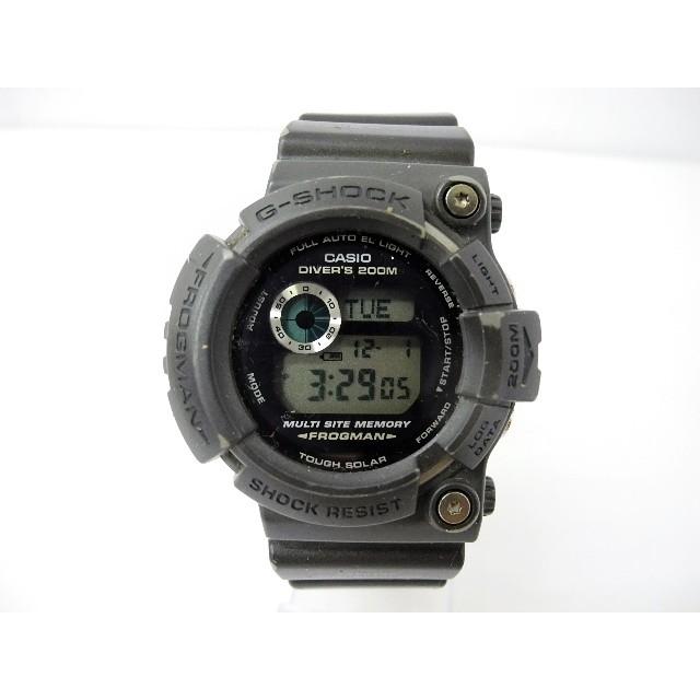 《腕時計》 CASIO カシオ FROGMAN フロッグマン シルバー メタリック BLACK&SILVER '05【中古】｜thrift-webshop