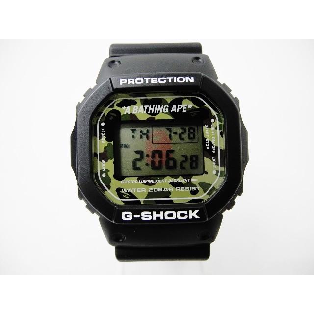 《腕時計》【未使用】カシオ A BATHING APE × G-SHOCK DW-5600VT 腕時計 16SS ブラック【中古】｜thrift-webshop