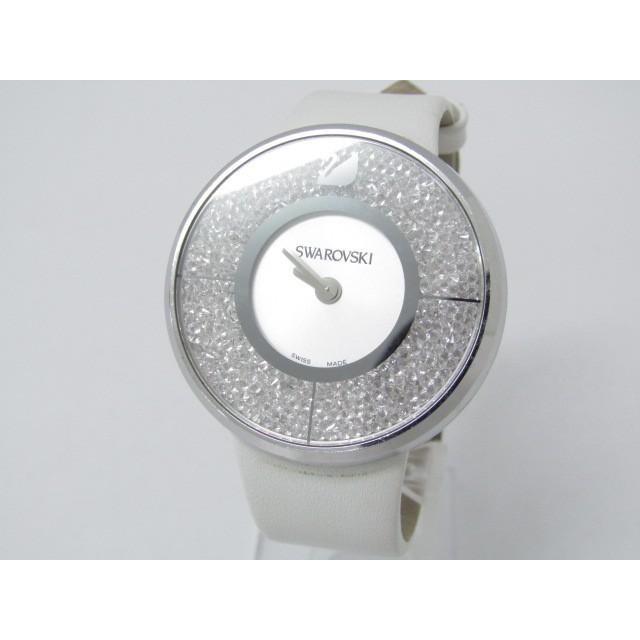 SWAROVSKI スワロフスキー 1135989 クォーツ腕時計 レザーベルト♪AC16654