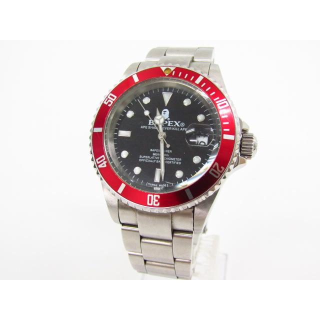 A BATHING APE ア・ベイシングエイプ BAPEX サルマリーナ 銀 赤 白  