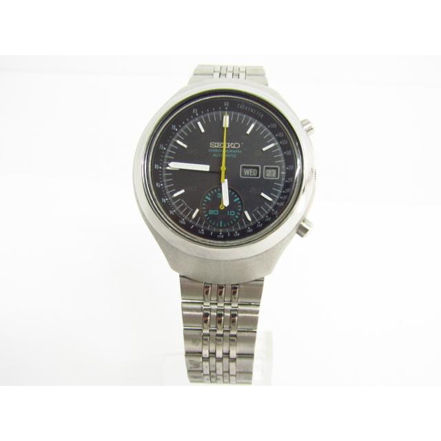 SEIKO セイコー シングル クロノグラフ フジツボ 黒文字盤 6139-7100 