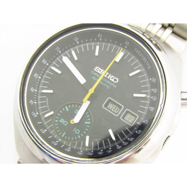 SEIKO セイコー シングル クロノグラフ フジツボ 黒文字盤 6139-7100 