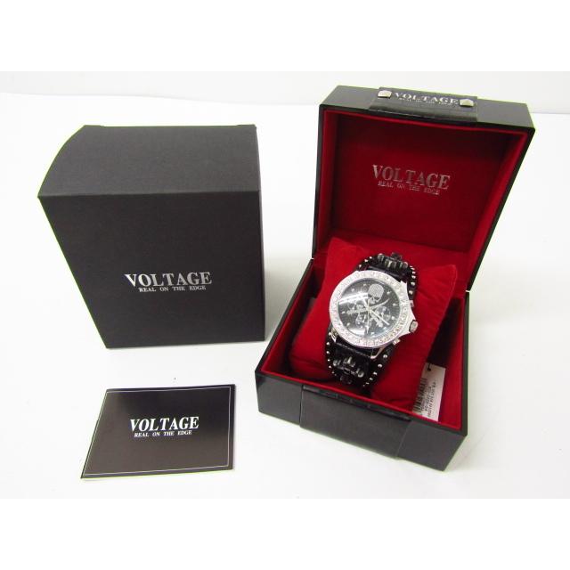 ボルテージ VOLTAGE クロノグラフ スカル クロス 2色セット 赤 黒 ボルテージ VOLTAGE クロノグラフ スカル クロス 2色セット 赤 黒