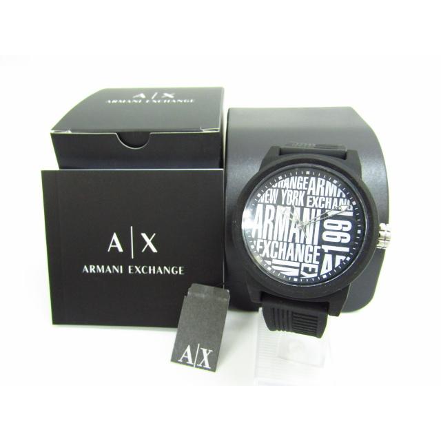 ARMANI EXCHANGE アルマーニエクスチェンジ AX1443 クォーツ腕時計 ブラック ラバー♪AC20298｜thrift-webshop