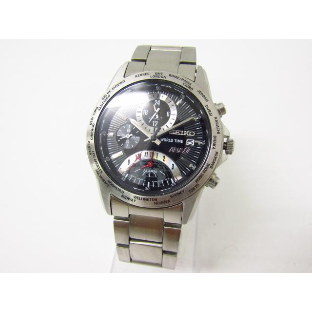 SEIKO セイコー ANA WORLD TIME コラボ 5T82-0AJ0 クォーツ SEIKO セイコー ANA WORLD TIME コラボ 5T82-0AJ0 クォーツ