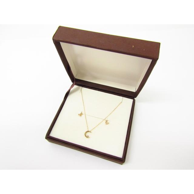 K10 ムーン 月モチーフ ネックレス ピアスセット♪AC19774 : n-160  