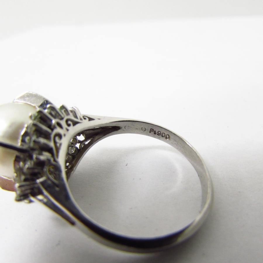 Pt900 パールリング 約8.9g リング 指輪 SIZE:16号 ▽AC23083