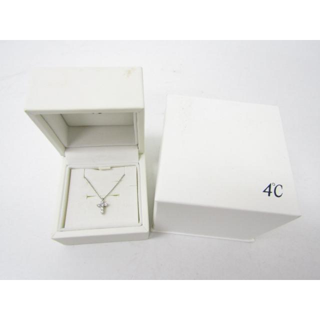 4℃ 4°C ヨンドシー Pt850 約40cm クロス ネックレス ▽AC23946 4℃ 4°C ヨンドシー Pt850 約40cm クロス ネックレス ▽AC23946
